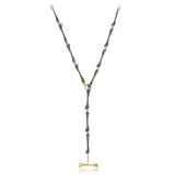 Silver & Gold Femora Lariat Necklace