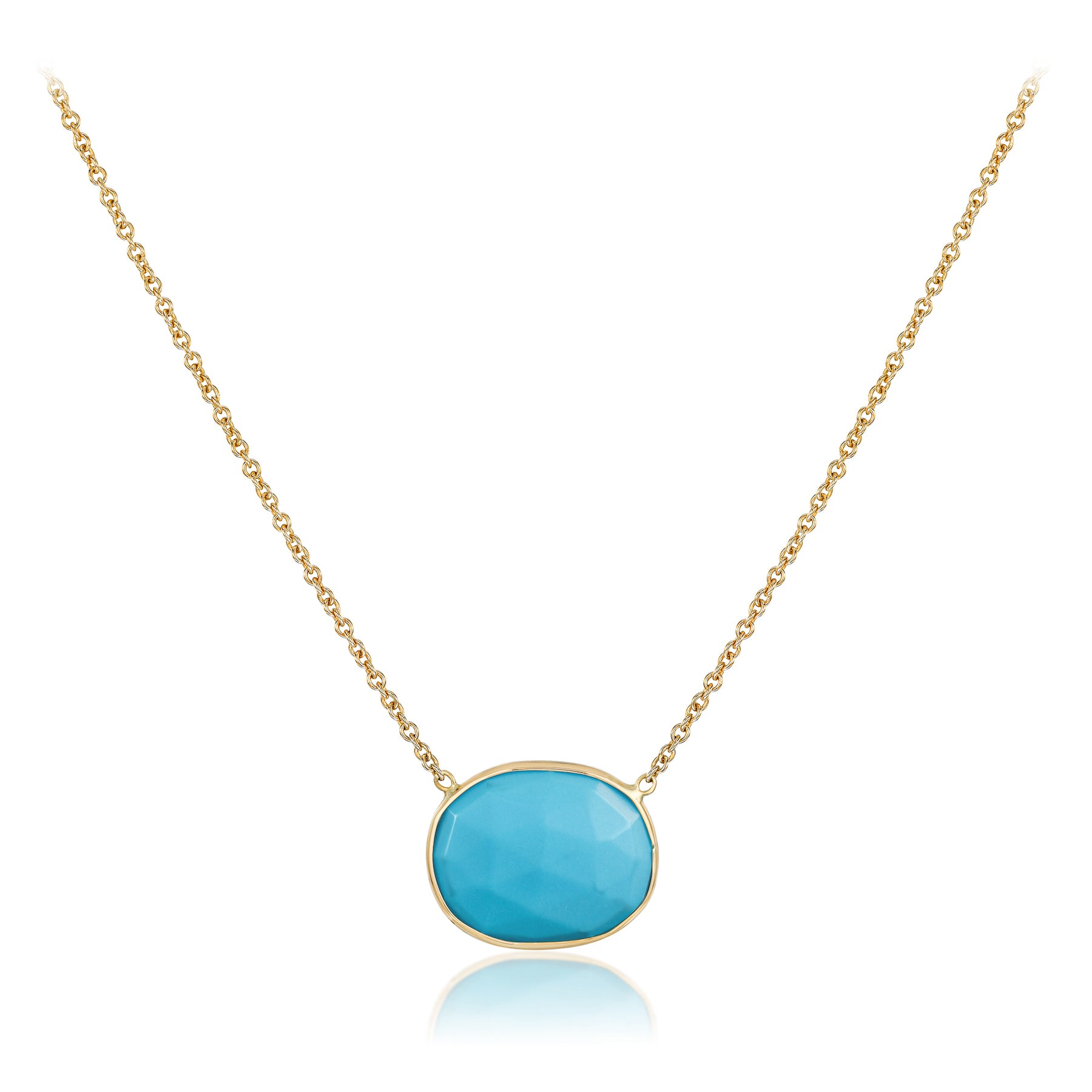 Sleeping Beauty Turquoise Pendant Necklace