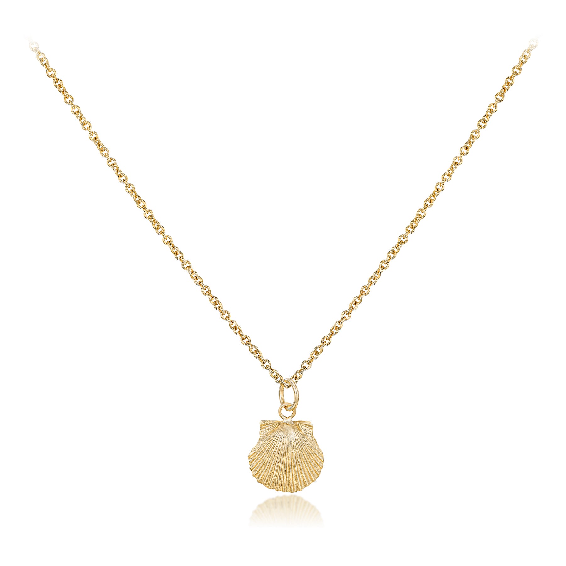 Gold best sale shell pendant