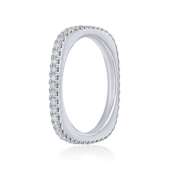 Square Stack Rings | White Gold