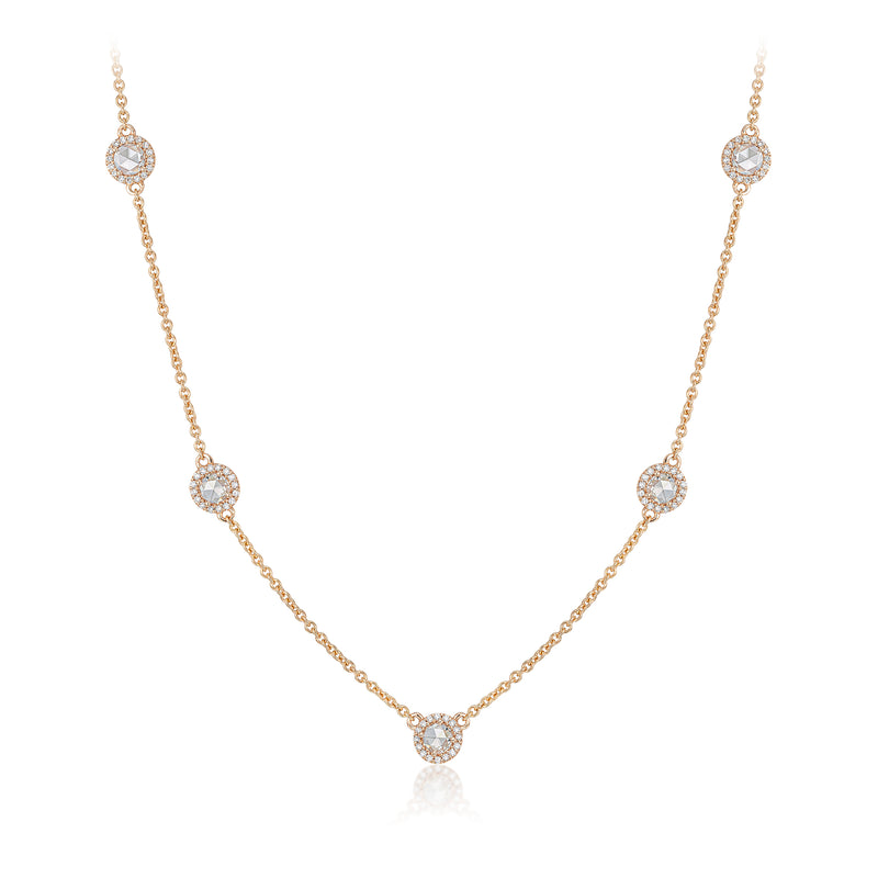 Delicate Diamond Floret Necklace