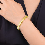 Gold Oval "Tennis" Bracelet