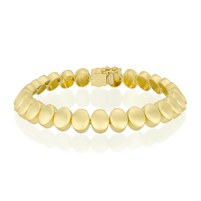Gold Oval "Tennis" Bracelet