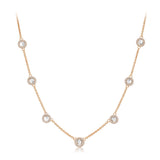 Double-Sided Pavé Floret Necklace