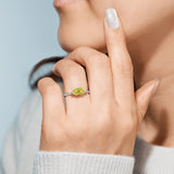 Yellow Diamond and Platinum Ring