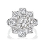 Starburst Oval Diamond Ring