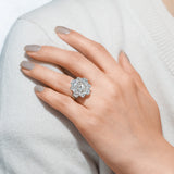 Starburst Oval Diamond Ring