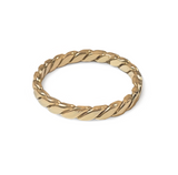 Gold Spiral Twist Pinky Ring