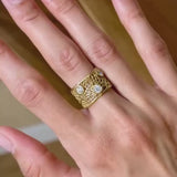 Gold Sea Fan Cuff Ring