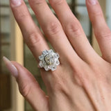 Starburst Oval Diamond Ring