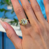 Solitaire Hexagonal Diamond Ring
