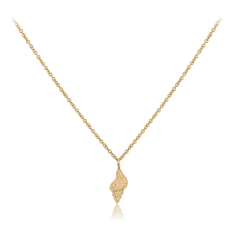 Gold Conch Pendant Necklace