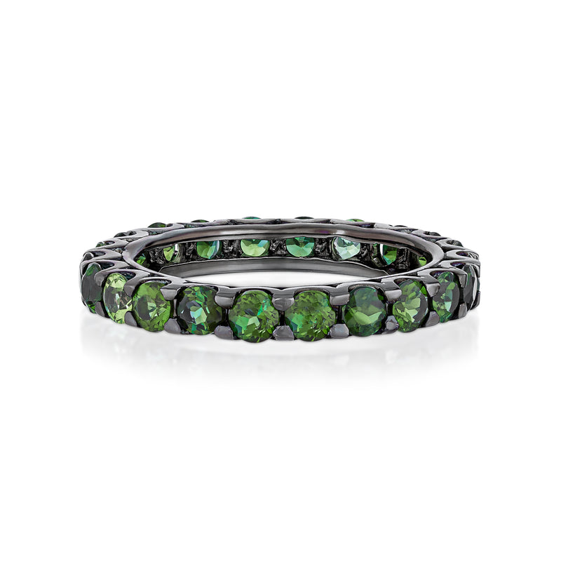 Green Tourmaline Eternity Ring