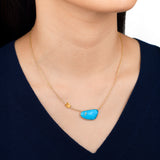 Sleeping Beauty Turquoise and Citrine Necklace