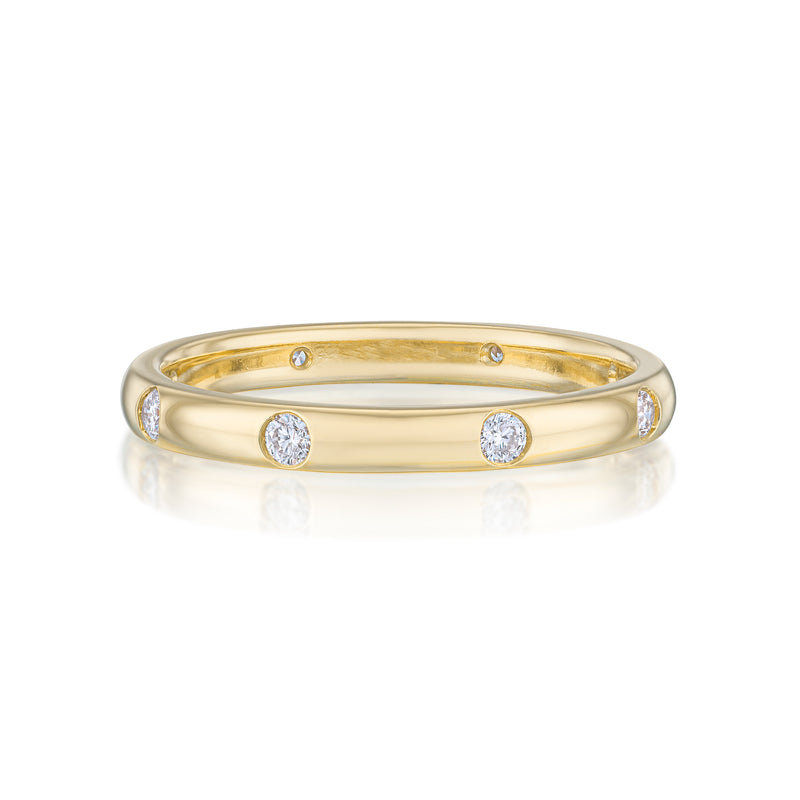 Gold Band with Diamonds