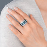 Tourmaline and Diamond Bliss in White Gold