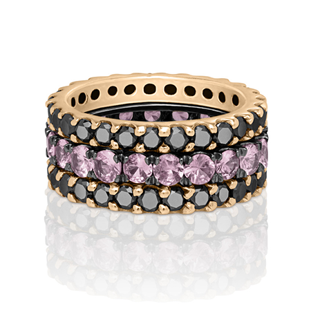 Pink & Black Gold Stack